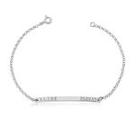 Pulseira Infantil Placa Prata 925