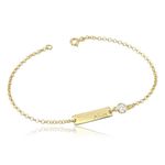 Pulseira Placa Infantil Prata 925