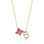 Colar Inicial com Zircônias Prata 925