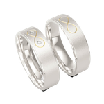 Aliança Infinito 6mm Prata