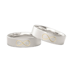 Aliança Infinito 6mm Prata