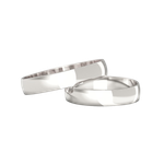 Aliança Meia Cana Reta 4mm Prata