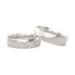 Aliança Peônia 6mm Prata