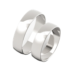 Aliança Meia Cana Reta 4mm Prata