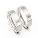 Aliança Dália 4mm Prata