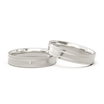 Aliança Dália 4mm Prata