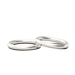 Aliança Bambolê 3mm Prata