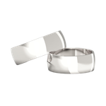 Aliança Meia Cana Reta 8mm Prata
