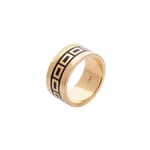 Anel Masculino Ouro 18k-Resina Negra