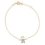 Pulseira Menino Topázio Sky ouro 18k