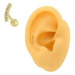 Piercing Pedra Ouro 18k