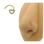 Piercing Coração Nariz Ouro 18k