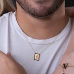 Escapulário Nossa Senhora de Fátima ouro 18k