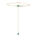 Colar Charneira Esmeralda Ouro 18k