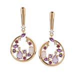Brinco degradê ouro 18k