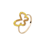 Anel Borboleta ouro 18k