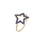Anel Estrela ouro 18k