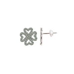 Brinco Trevo ouro 18k