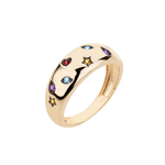 Anel Meia Cana ouro 18k