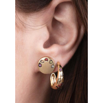 Brinco Meia Cana ouro 18k