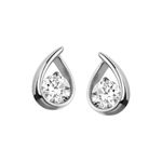Brinco Gotas Pétalas Ouro 18k Topázio