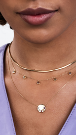Gargantilha Meia Cana ouro 18k