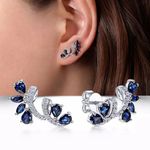 Brinco Safira Ouro 18k