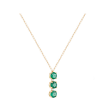 Colar Esmeralda Ponto Ouro 18k