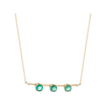Colar Trio Esmeralda Ouro 18k