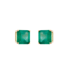 Brinco Esmeralda Carre Ouro 18k