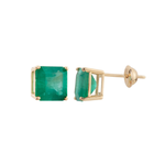 Brinco Esmeralda Carre Ouro 18k