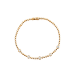 Pulseira Bolinhas e Diamante 18k