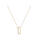 Colar Retangular Ouro 18k