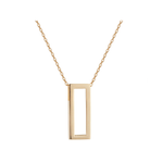 Colar Retangular Ouro 18k