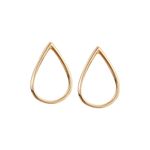 Brinco Gota em Ouro 18k Polido – Joia Clássica com Design Elegante 