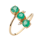Anel Esmeralda Ouro 18k