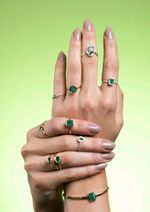 Anel Baguete Esmeralda Ouro 18k
