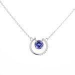 Colar Iolita e Diamantes Ouro 18k