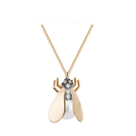 Colar Abelha Ouro 18k com Pérola e Diamantes
