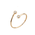 Anel Aberto Diamante Ouro 18k