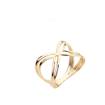 Anel Duplo Vazado Ouro 18k