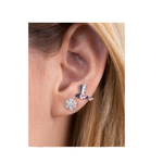 Brinco Florzinha Diamantes Ouro 18k