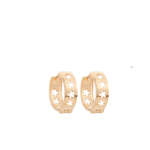 Brinco Argola Flores Ouro 18k