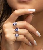 Anel  Tanzanita Ouro 18k
