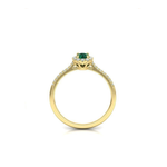 Anel Solitário Girassol Ouro 18k 20 pontos