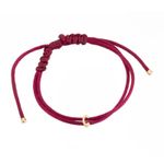 Pulseira Letrinha em Seda Ouro 18k