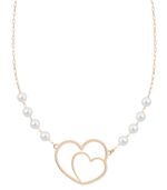 Colar Coração Pérola Ouro 18k