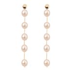 Brinco com Pérola Rosa em Ouro 18k