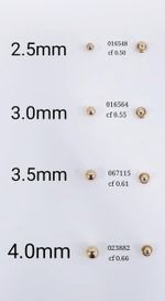Brinco de Bolinha Ouro 18K Infantil com Tarraxa Baby 4mm
