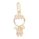 Pingente Menininho Zircônia Ouro 18k